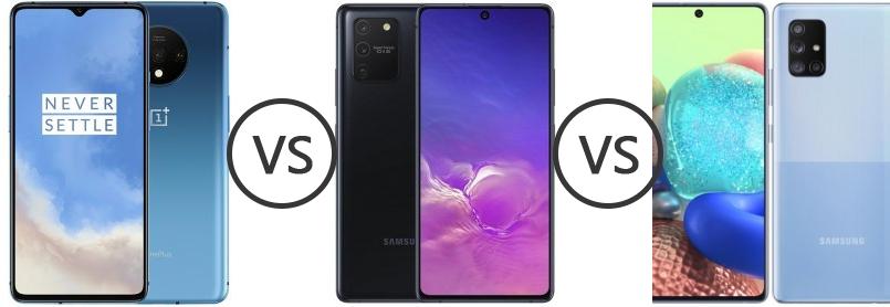 OnePlus 7T vs Samsung Galaxy S10 Lite vs Samsung Galaxy A71 5G - Phone  Comparison