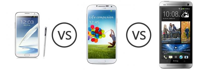 Samsung Galaxy Note Ii N7100 Vs Samsung I9502 Galaxy S4 Duos Vs Htc One Dual Sim Phone Comparison