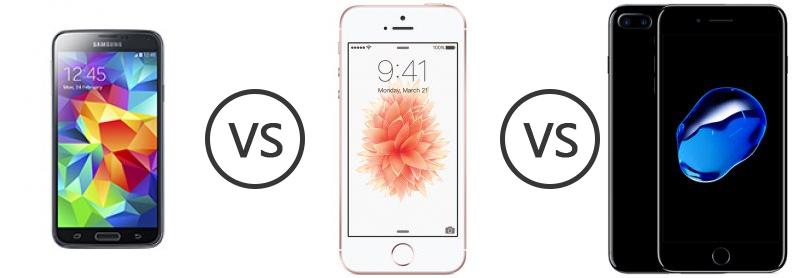 Samsung Galaxy S5 Neo Apple SE vs Apple iPhone 7 Plus - Comparison