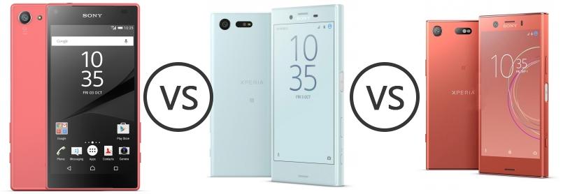 Sony Xperia Z5 Compact vs Sony Xperia X Compact vs Sony Xperia Compact - Phone Comparison