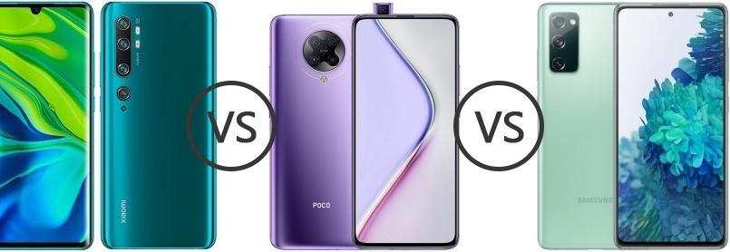 Xiaomi Mi Note 10 vs Xiaomi POCO F2 Pro 