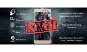ChampOne C1 4G smartphone with fingerprint sensor for Rs. 501 is just another scam