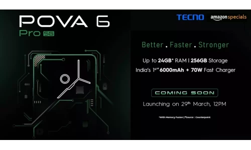 TECNO POVA 6 Pro launching in India on March 29 with 120Hz AMOLED display, up to 12GB+12GB Virtual RAM