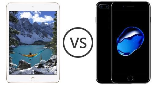 Nathaniel Ward Undvigende plakat Apple iPad Mini 4 vs Apple iPhone 7 Plus - Phone Comparison