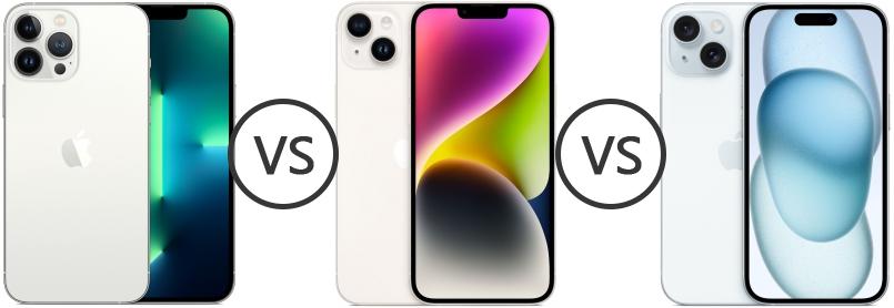 Apple iPhone 13 Pro vs Apple iPhone 14 Plus vs Apple iPhone 15