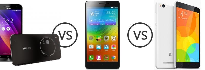 Asus Zenfone Zoom ZX550 vs Lenovo A7000 vs Xiaomi Mi 4i - Phone