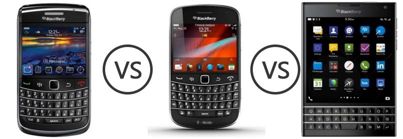 BlackBerry Bold 9700 vs BlackBerry Bold Touch 9900 vs BlackBerry 