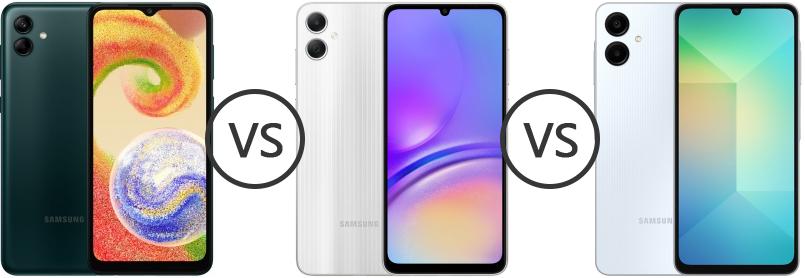 Samsung Galaxy A04 vs Samsung Galaxy A05 vs Samsung Galaxy A06