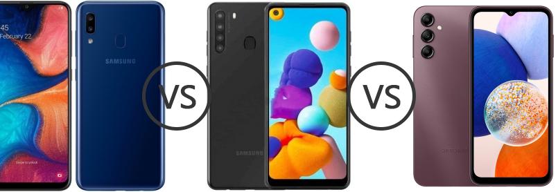 Samsung Galaxy A20 vs Samsung Galaxy A21 vs Samsung Galaxy A14
