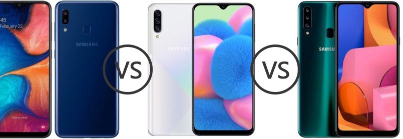 Samsung Galaxy A20 vs Samsung Galaxy A30s vs Samsung Galaxy A20s