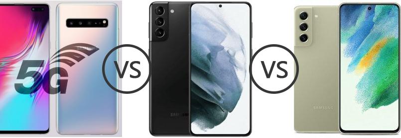 Samsung Galaxy S10 5G vs Samsung Galaxy S21+ 5G vs Samsung