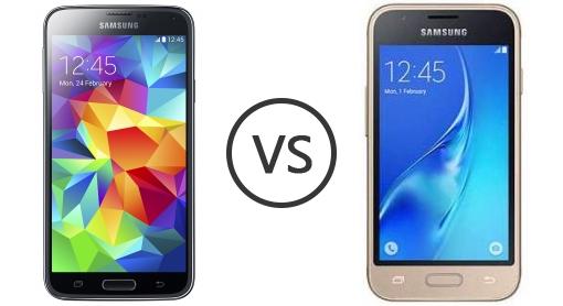 Samsung Galaxy S5 Vs Samsung Galaxy J1 Mini Prime Phone Comparison