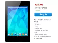 Google Nexus 7 Wi-Fi + 3G now available in India from Snapdeal for Rs. 21999
