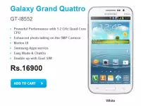 Samsung Galaxy Grand Quattro now available in India for Rs. 16900