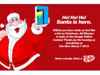 Winners of Nestle Android KitKat contest to get the new 2013 Nexus 7 after all.