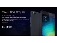 Xiaomi Mi 4i 32GB launched in India in dark grey color priced at Rs. 14,999.