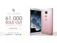 LeEco sold 61,000 units of Le 2 and Le Max 2 in India, in its first flash sale