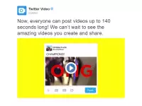 Twitter and Vine now allow 140 second video uploads