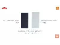 Xiaomi launches new 10000 mAh, 20000 mAh Mi Power Bank 2i in India, start at Rs. 799