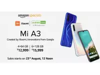 Xiaomi Mi A3 (Android One) launched in India starting at Rs. 12999 with 6-inch AMOLED display, triple rear cameras and in-display fingerprint sensor