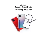 Samsung launching Galaxy Note10 Lite in India on January 21 with 6.7-inch Super AMOLED Display, Exynos 9810 processor, Fast charger 25W