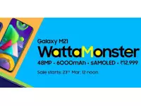 Samsung launched Galaxy M21 in India starting at Rs.12,999 with 6.4-inch FHD+ AMOLED Display, 48MP triple rear cameras, 6000mAh battery.