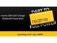 Realme 10000mAh 30W Dart Charge power bank to be launch in India on July 14.