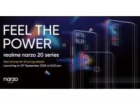 Realme Narzo 20A, Narzo 20 and Narzo 20 Pro launching in India on September 21