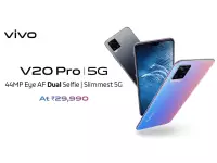 Vivo V20 Pro 5G launched in India at Rs.29,990 with 6.44-inch FHD+ AMOLED display, Snapdragon 765G 5G, 44MP dual front cameras