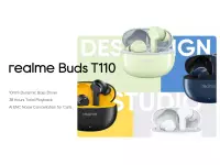 Realme Buds T110 launched in India at a Special price of Rs.1,299 with AI ENC, up to 38h total playback