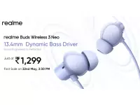 Realme Buds Wireless 3 Neo will launch in India on May 22 at Rs.1,299 with 13.4mm Dynamic Bass driver, up to 32 hours battery life