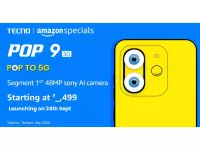 TECNO POP 9 5G will be launched on September 24 in India under Rs.10,000 with 48MP Sony IMX582 sensor