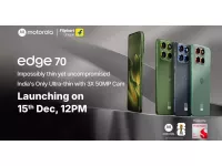 Motorola edge 70 launching in India on December 15 with 6.67-inch 1.5K 120Hz AMOLED display, Snapdragon 7 Gen 4 SoC, sleek design