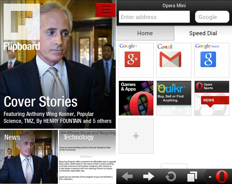 Flipboard Operamini