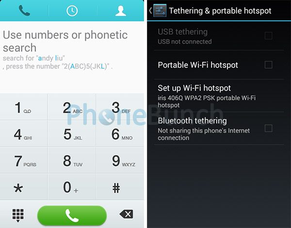 Dialer Network Options