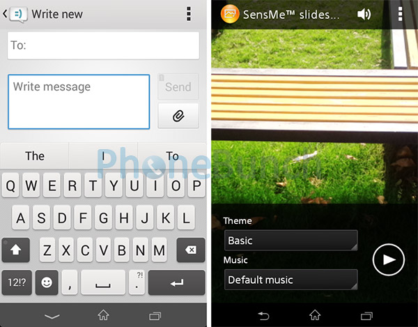 Xperia Keyboard And Sens Me Slideshows