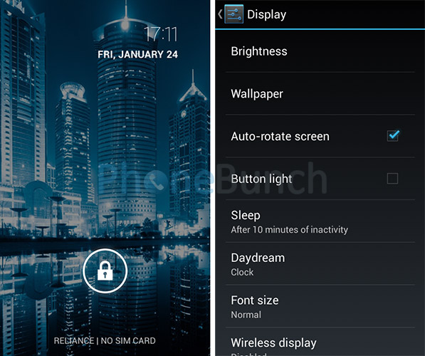 Lockscreen Display Settings