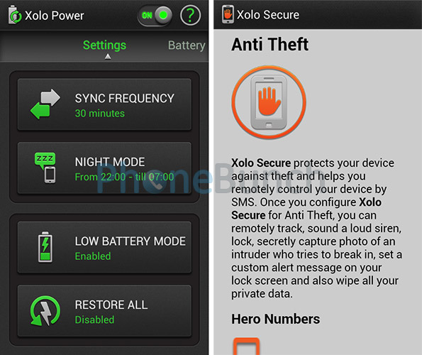 Xolo Power And Xolo Secure Apps
