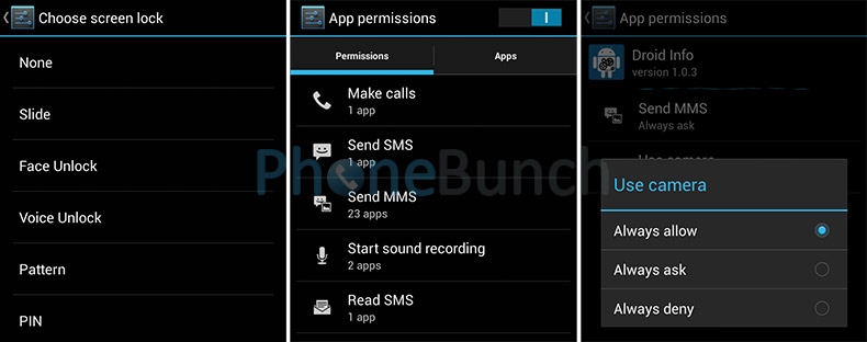 Security Settings App Permission