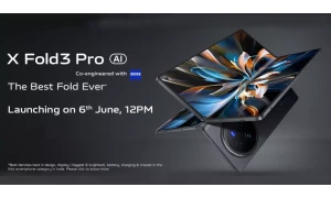 Vivo X Fold3 Pro launching in India on June 6 with 8.03/6.53-inch 120Hz AMOLED foldable displays, Snapdragon 8 Gen 3 SoC