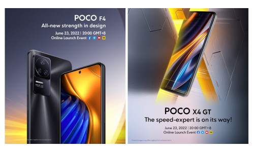 POCO F4 5G launching in India and global markets on June 23 and POCO X4 GT will launch for global markets