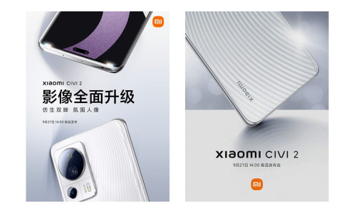 Xiaomi Civi 2 to be launched on September 27 with 50MP IMX766, 32MP+32MP dual front cameras